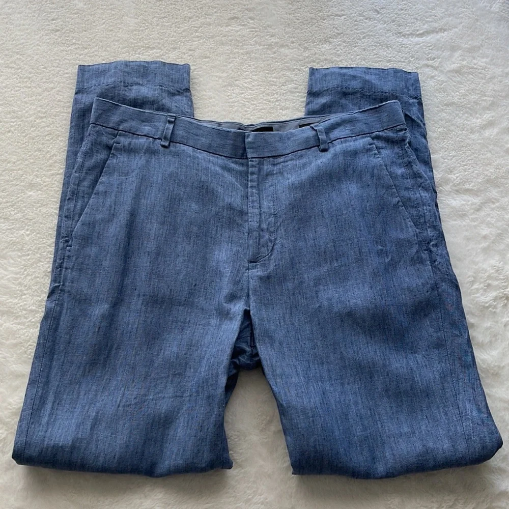 H&M Mens 100% Linen Pants Sz 34R